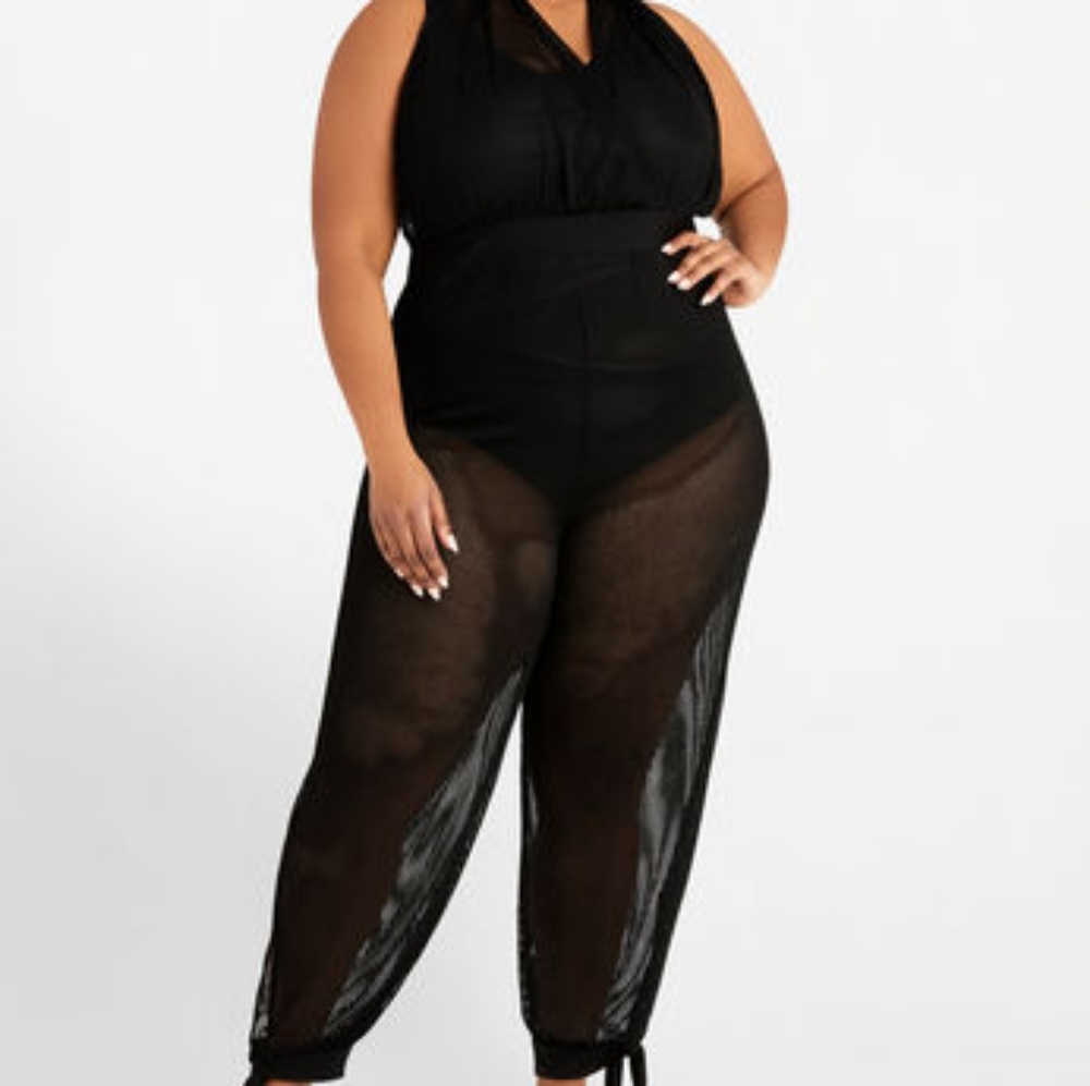 BEACH BREAK HALTER SWIM JUMPSUIT